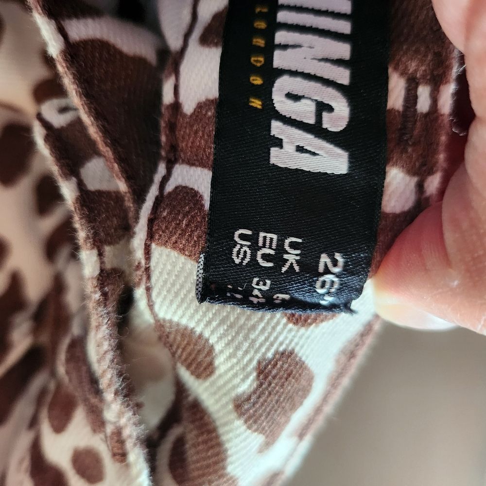 Minga London Brown And White Cow Print Pants — image 7 of 7